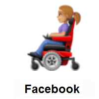Woman In Motorized Wheelchair: Medium-Light Skin Tone on Facebook