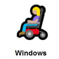 Woman In Motorized Wheelchair: Medium-Light Skin Tone on Microsoft Windows