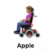 Woman In Motorized Wheelchair: Medium Skin Tone on Apple iOS