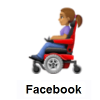 Woman In Motorized Wheelchair: Medium Skin Tone on Facebook