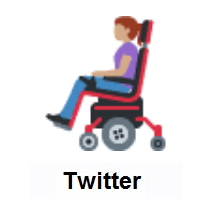 Woman In Motorized Wheelchair: Medium Skin Tone on Twitter Twemoji