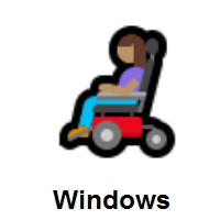 Woman In Motorized Wheelchair: Medium Skin Tone on Microsoft Windows