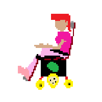 Woman In Motorized Wheelchair: Medium Skin Tone