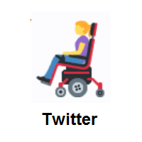 Woman In Motorized Wheelchair on Twitter Twemoji