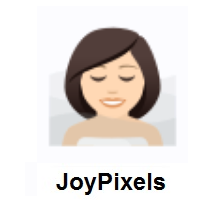 Woman in Steamy Room: Light Skin Tone on JoyPixels
