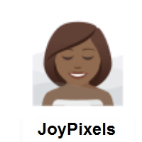 Woman in Steamy Room: Medium-Dark Skin Tone on JoyPixels