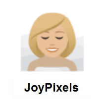 Woman in Steamy Room: Medium-Light Skin Tone on JoyPixels