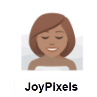 Woman in Steamy Room: Medium Skin Tone on JoyPixels
