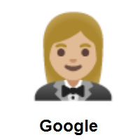 Woman in Tuxedo: Medium-Light Skin Tone on Google Android