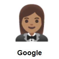Woman in Tuxedo: Medium Skin Tone on Google Android