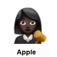 Woman Judge: Dark Skin Tone on Apple iOS