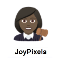 Woman Judge: Dark Skin Tone on JoyPixels