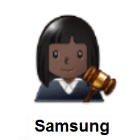 Woman Judge: Dark Skin Tone on Samsung