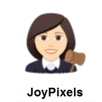 Woman Judge: Light Skin Tone on JoyPixels