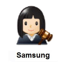 Woman Judge: Light Skin Tone on Samsung