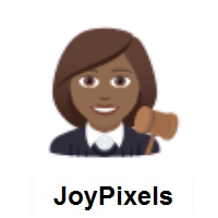 Woman Judge: Medium-Dark Skin Tone on JoyPixels