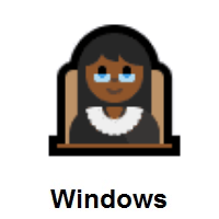 Woman Judge: Medium-Dark Skin Tone on Microsoft Windows