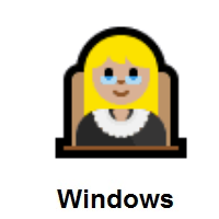 Woman Judge: Medium-Light Skin Tone on Microsoft Windows