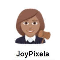 Woman Judge: Medium Skin Tone on JoyPixels