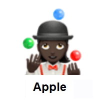 Woman Juggling: Dark Skin Tone on Apple iOS