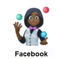 Woman Juggling: Dark Skin Tone on Facebook