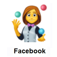 Woman Juggling on Facebook