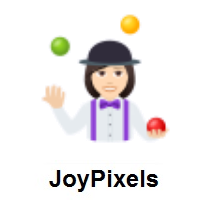 Woman Juggling: Light Skin Tone on JoyPixels