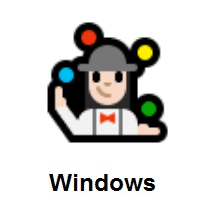 Woman Juggling: Light Skin Tone on Microsoft Windows