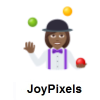 Woman Juggling: Medium-Dark Skin Tone on JoyPixels
