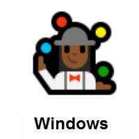 Woman Juggling: Medium-Dark Skin Tone on Microsoft Windows