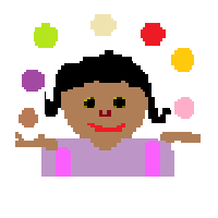Woman Juggling: Medium-Dark Skin Tone