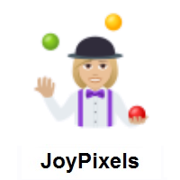 Woman Juggling: Medium-Light Skin Tone on JoyPixels