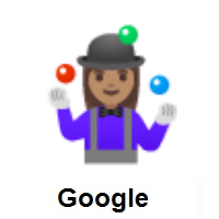 Woman Juggling: Medium Skin Tone on Google Android