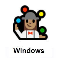 Woman Juggling: Medium Skin Tone on Microsoft Windows