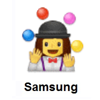 Woman Juggling on Samsung
