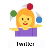 Woman Juggling on Twitter Twemoji