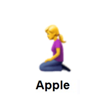 Woman Kneeling on Apple iOS