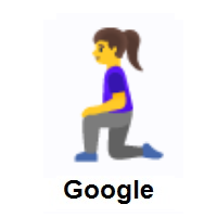 Woman Kneeling on Google Android