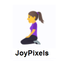 Woman Kneeling on JoyPixels