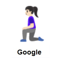 Woman Kneeling: Light Skin Tone on Google Android