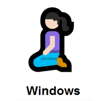 Woman Kneeling: Light Skin Tone on Microsoft Windows