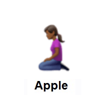 Woman Kneeling: Medium-Dark Skin Tone on Apple iOS