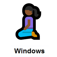Woman Kneeling: Medium-Dark Skin Tone on Microsoft Windows