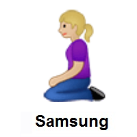 Woman Kneeling: Medium-Light Skin Tone on Samsung