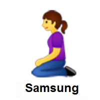 Woman Kneeling on Samsung