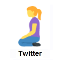 Woman Kneeling on Twitter Twemoji