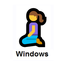 Woman Kneeling on Microsoft Windows