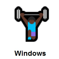 Woman Lifting Weights: Dark Skin Tone on Microsoft Windows