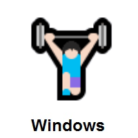 Woman Lifting Weights: Light Skin Tone on Microsoft Windows