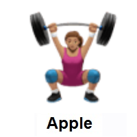Woman Lifting Weights: Medium Skin Tone on Apple iOS